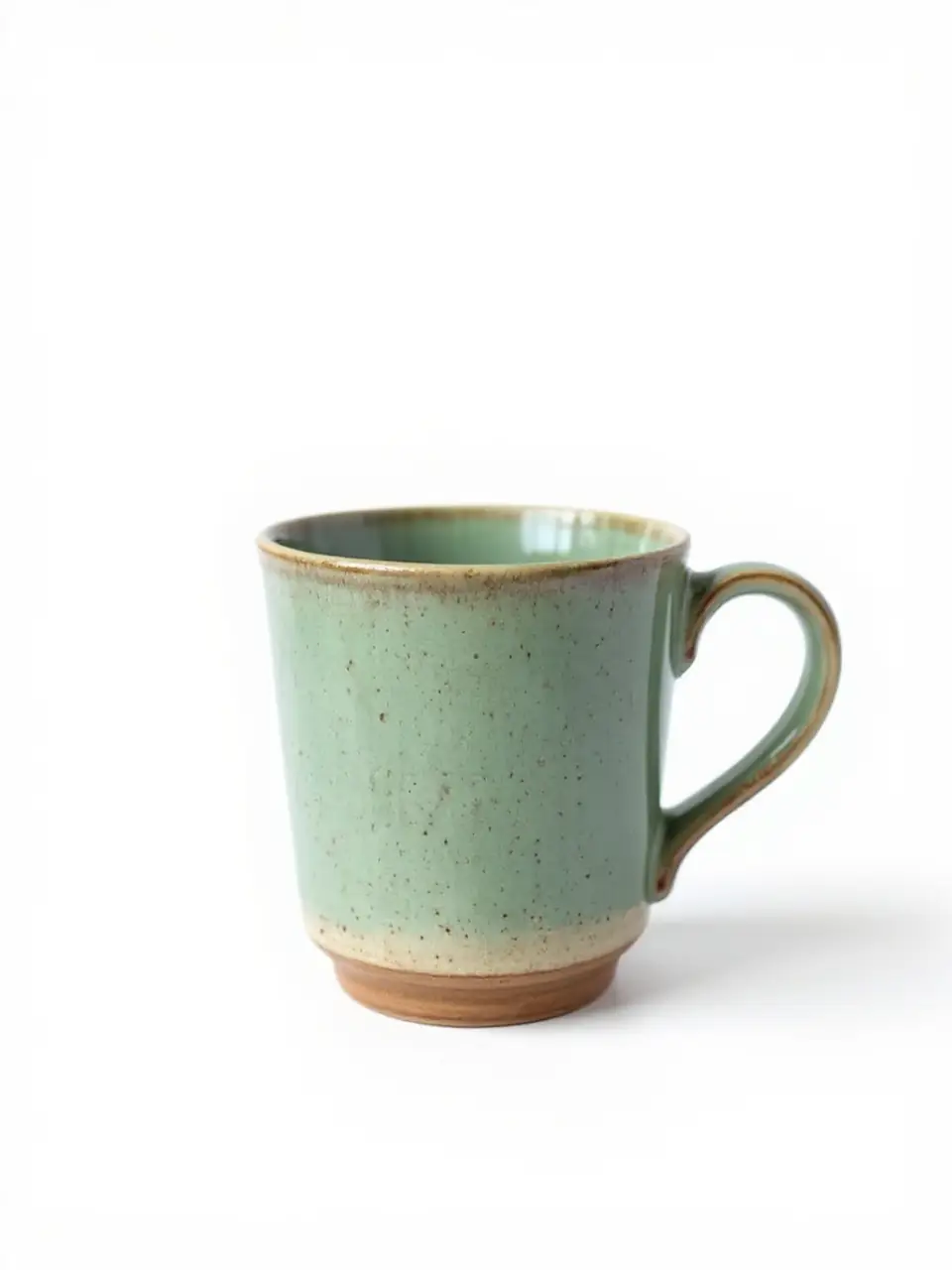 The same green mug on a pure white background